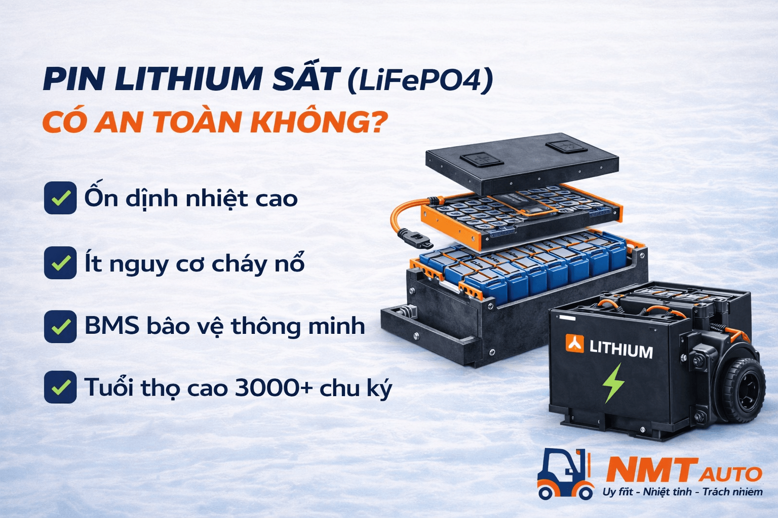Pin Lithium Sắt (LiFePO4) có an toàn hay không?